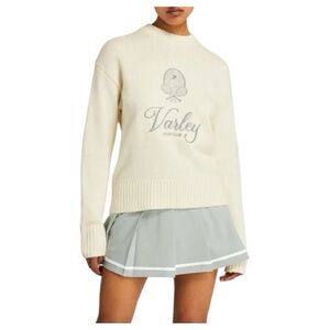 Varley Edie Namesake Knit Cashmere Blend Crew Neck Sweater, Size S, NWT
